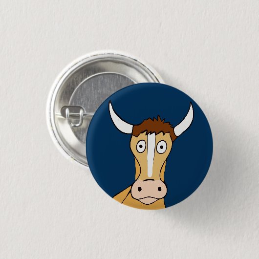 Badge Rond 2,50 Cm Vache lapidée (Devant & derrière)
