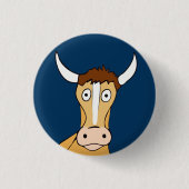 Badge Rond 2,50 Cm Vache lapidée (Devant)