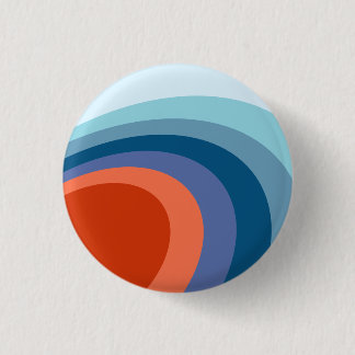 Badge Rond 2,50 Cm Vague Rétro Art Abstrait