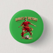 Badge Rond 2,50 Cm vagues de victoire (Devant)