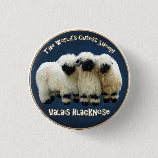 Badge Rond 2,50 Cm Valais Blaccusé - Le mouton le plus mou du monde ! (Devant)