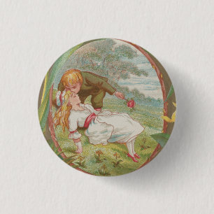 Badge Rond 2,50 Cm Valentine douce et innocente vintage, Kate Greenwa