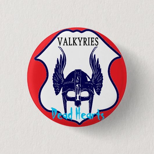 Badge Rond 2,50 Cm Valkyries - romans morts de coeurs (Devant)