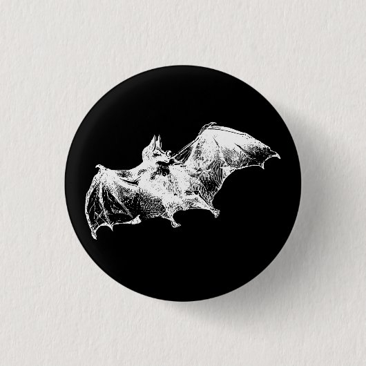 BADGE ROND 2,50 CM VAMPIRE BAT GOTHIQUE (Devant)