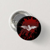 BADGE ROND 2,50 CM VAMPIRE SANGLANT GOTHIQUE DE BATTE (Devant & derrière)