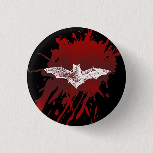 BADGE ROND 2,50 CM VAMPIRE SANGLANT GOTHIQUE DE BATTE (Devant)