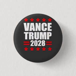 Badge Rond 2,50 Cm Vance Trump Election présidentielle 2028 Politique