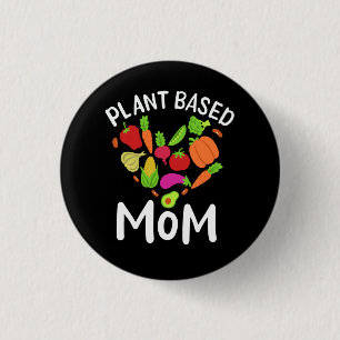 Badge Rond 2,50 Cm Vegan - Maman à base de plantes