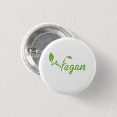 Badge Rond 2,50 Cm Végétalien (Devant & derrière)