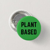 Badge Rond 2,50 Cm Végétalien à base de plantes (Devant & derrière)