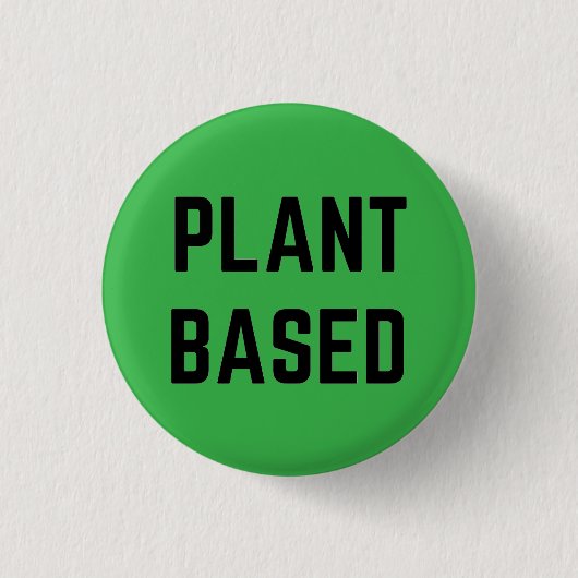 Badge Rond 2,50 Cm Végétalien à base de plantes (Devant)