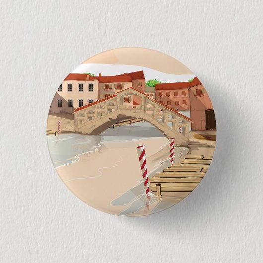 Badge Rond 2,50 Cm Venise (Devant)