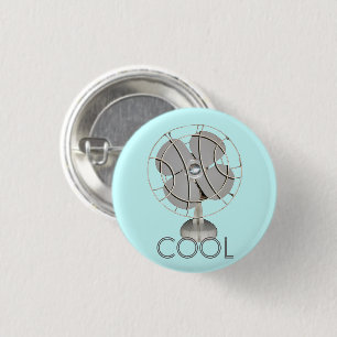 Badge Rond 2,50 Cm Ventilateur électrique rétro