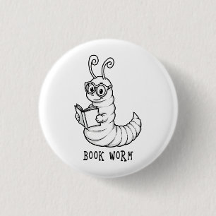 Badge Rond 2,50 Cm Ver de livre