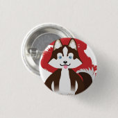 Badge Rond 2,50 Cm Ver enroué minuscule. 1 bouton (Devant & derrière)
