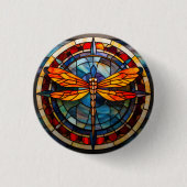 Badge Rond 2,50 Cm verre de libellule (Devant)