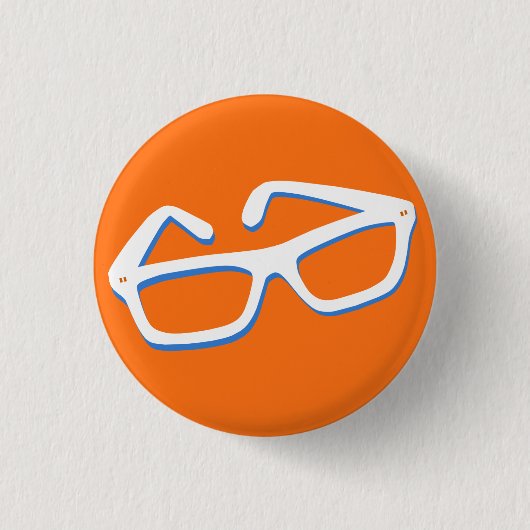 Badge Rond 2,50 Cm Verres nerd frais (Devant)