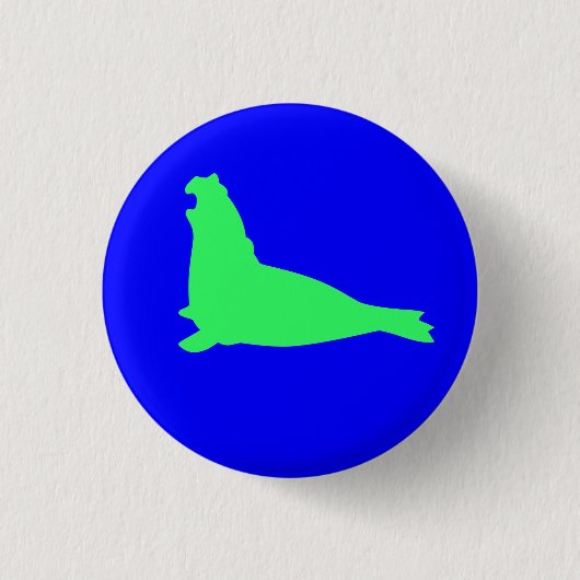 Badge Rond 2,50 Cm Vert de bouton de joint d'éléphant (Devant)