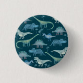 Badge Rond 2,50 Cm Vert dinosaures (Devant)