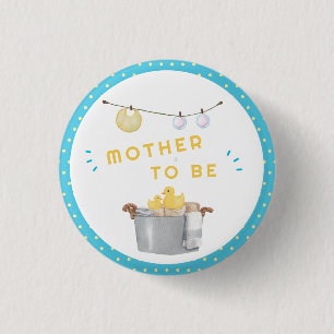 Badge Rond 2,50 Cm Vêtements de future maman Linge de corde Canard en