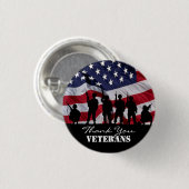 Badge Rond 2,50 Cm Vétérans de Merci (Devant & derrière)