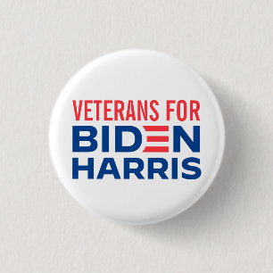 Badge Rond 2,50 Cm VETERANS FOR JOE BIDEN & KAMALA  2020 Presidential