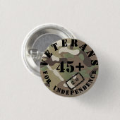 Badge Rond 2,50 Cm Vétérans pour l'insigne de Camo de l'indépendance (Devant & derrière)