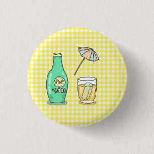 Badge Rond 2,50 Cm Vibes De Soda Pop Summer - Boisson De Cartoon Cute