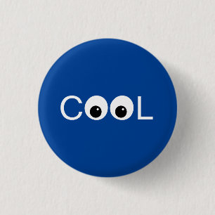 Badge Rond 2,50 Cm Vibes sympas cool sur bleu
