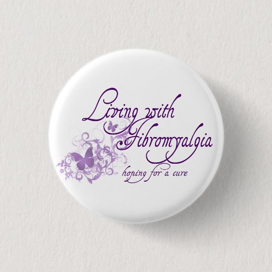 Badge Rond 2,50 Cm Vie avec la fibromyalgie (Devant)