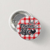 Badge Rond 2,50 Cm Vie de poulet (Devant & derrière)