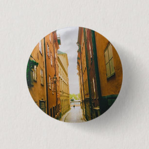 Badge Rond 2,50 Cm Vieille ville historique, Gamla Stan, Stockholm, S