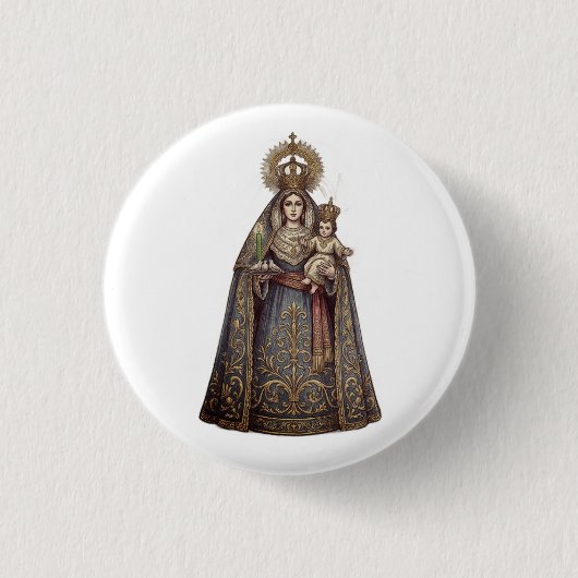 Badge Rond 2,50 Cm Vierge de Candelaria (Devant)