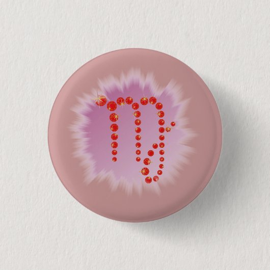 Badge Rond 2,50 Cm Vierge du 23 août au 23 septembre (Devant)