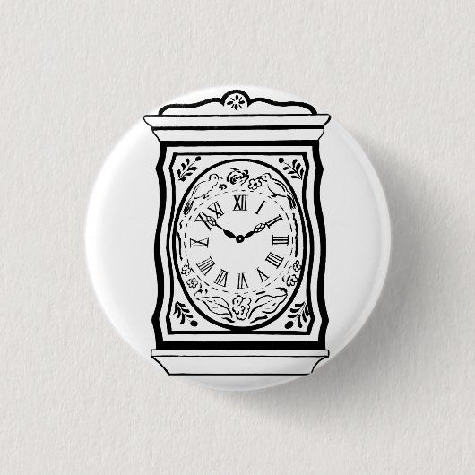 Badge Rond 2,50 Cm Vieux Clockface. (Devant)