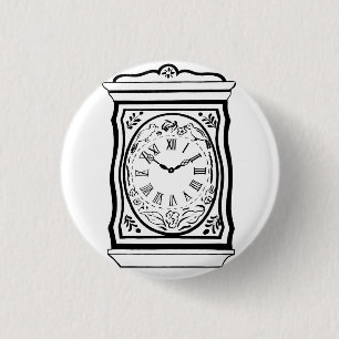 Badge Rond 2,50 Cm Vieux Clockface.