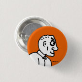 Badge Rond 2,50 Cm Vieux homme sur champ orange (Devant & derrière)
