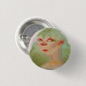 Badge Rond 2,50 Cm Vieux modèle Pin-up Girl 1950 Vintage (Devant & derrière)