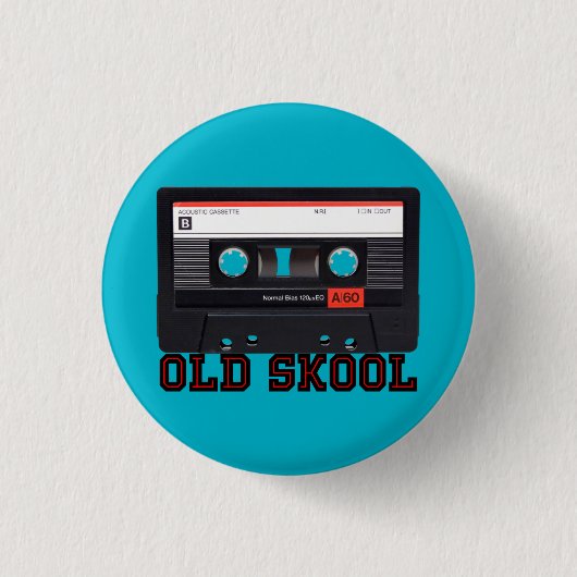Badge Rond 2,50 Cm Vieux Skool - enregistreur à cassettes (Devant)