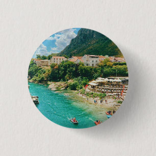 Badge Rond 2,50 Cm Ville de Mostar - Bosnie-Herzégovine