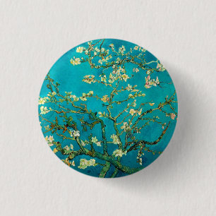 Badge Rond 2,50 Cm Vincent Van Gogh Blossoming Almond Tree Floral Art