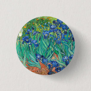 Badge Rond 2,50 Cm Vincent Van Gogh Irises Floral Art Vintage