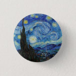 Badge Rond 2,50 Cm Vincent Van Gogh Starry Nuit Vintage Art<br><div class="desc">Vincent Van Gogh Nuit étoile Bouton d'art Vintage</div>
