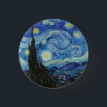 Badge Rond 2,50 Cm Vincent Van Gogh Starry Nuit Vintage Art<br><div class="desc">Vincent Van Gogh Nuit étoile Bouton d'art Vintage</div>