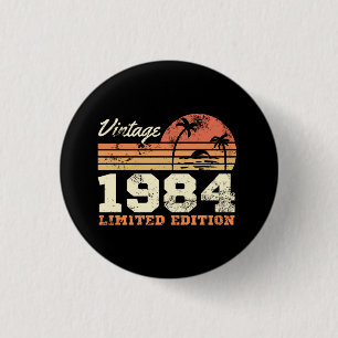 Badge Rond 2,50 Cm Vintage 1984 Limited Edition 40e anniversaire