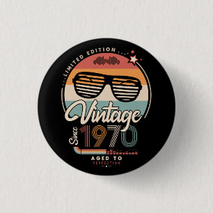 Badge Rond 2,50 Cm Vintage depuis 1970