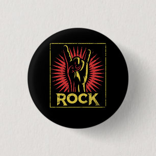 Badge Rond 2,50 Cm Vintage Rock n Roll - Concert Band Retro