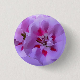 Badge Rond 2,50 Cm Violet rose Abstrait Hibiscus Fleur