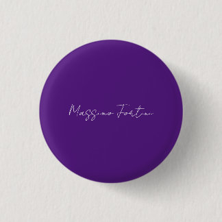 Badge Rond 2,50 Cm Violet Royal Élégant Minimaliste Calligraphie