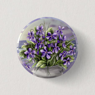 Badge Rond 2,50 Cm violettes dans un bocal de lune